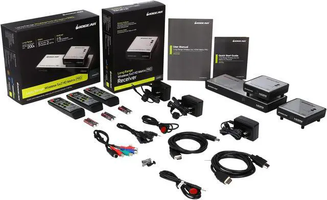 Alt view image 11 of 11 - IOGEAR GWHDMS52MBK2 Long Range Wireless 5x2 HDMI Matrix PRO with 1 Additional Receiver