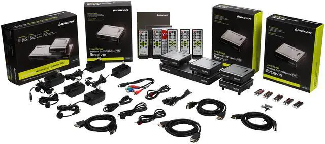 Alt view image 10 of 10 - IOGEAR GWHDMS52MBK4 Long-Range HDMI® Wireless Video 5x2 Matrix PRO with 4 Receivers