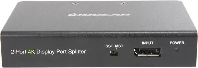 Alt view image 2 of 6 - IOGEAR 2-Port DisplayPort 1.2 Cinema 4K Splitter & Multi-Monitor MST Hub GDPSP2