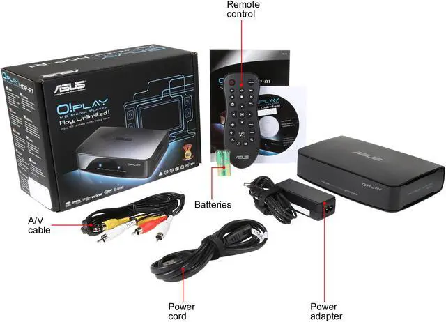 Alt view image 7 of 7 - ASUS O!Play - TV HD Media Player (Black)