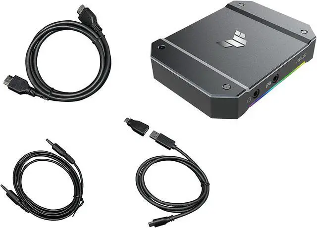 Alt view image 4 of 6 - ASUS TUF Gaming Video Capture Card(CU4K30) 4K/2K/1080p120, Near-Zero Latency, HDR Passthrough, USB 3.2, RGB Lighting, Certified for OBS™, USB 3.2 Plug & Play, Record & Stream with PC, PS5, Xbox, Switch