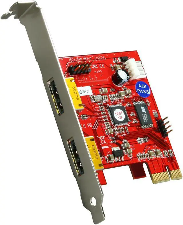 Main image of GWC 2-Port USB 2.0 Power-over-eSATA PCI-E Card with Power Cable, USB and eSATA interface PCI Express Card