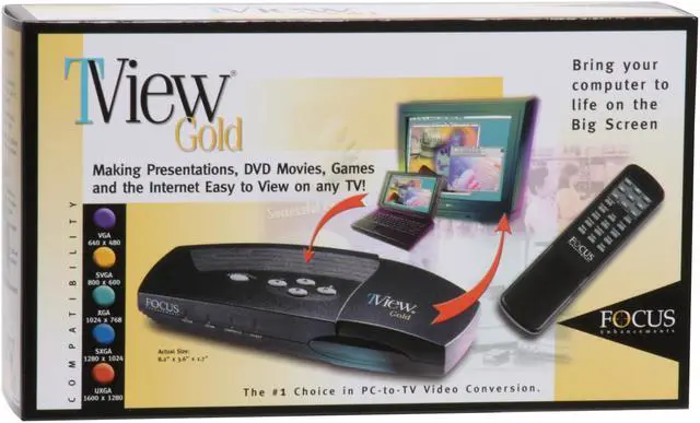 Alt view image 11 of 11 - Focus Enhancements 444-3700 TView Gold PC-to-TV Video Converter