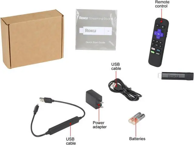 Alt view image 7 of 7 - Roku Streaming Stick+ | 4K/HDR/HD Streaming Player with 4X The Wireless Range & Voice Remote with TV Power and Volume (2017) (Certified Refurbished)