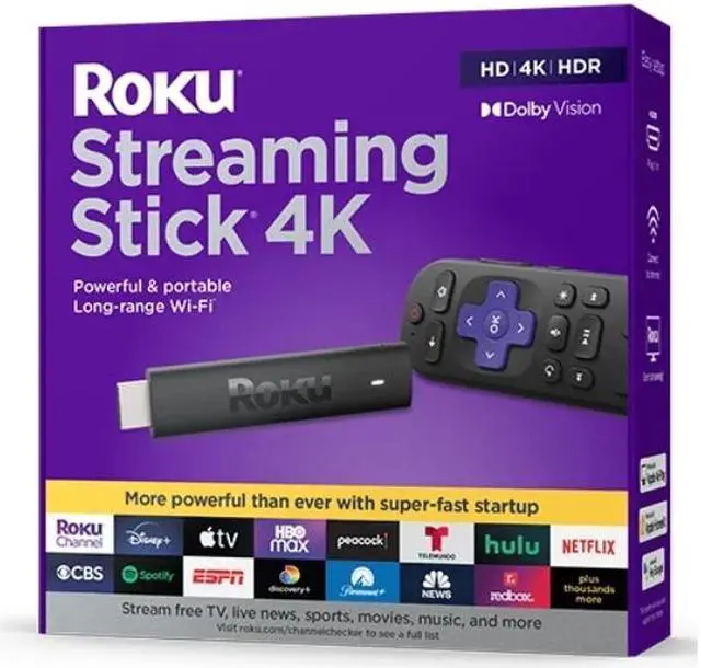 Main image of Roku Streaming Stick 4K | Streaming Device with Voice Remote and Long-Range Wi-Fi