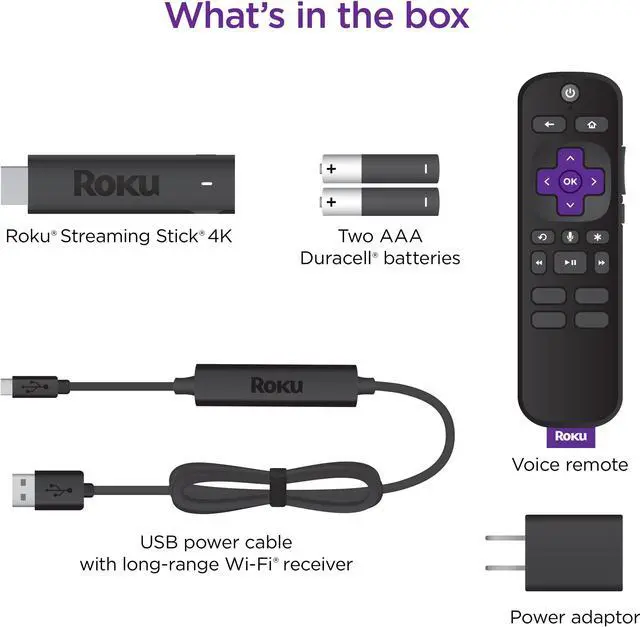 Alt view image 5 of 7 - Roku Streaming Stick 4K | Streaming Device with Voice Remote and Long-Range Wi-Fi