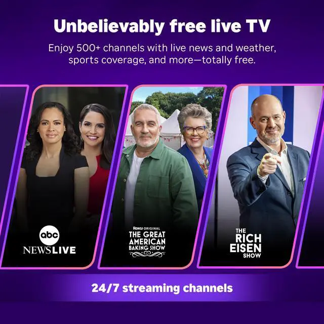 Alt view image 6 of 10 - Roku Streaming Stick Plus 2025 - 4K & HDR Roku Streaming Device for TV with Voice Remote - Free & Live TV (3830R)