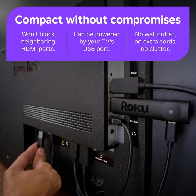 Alt view image 7 of 14 - Roku Streaming Stick Plus 2025 - 4K & HDR Roku Streaming Device for TV with Voice Remote - Free & Live TV (3830R)
