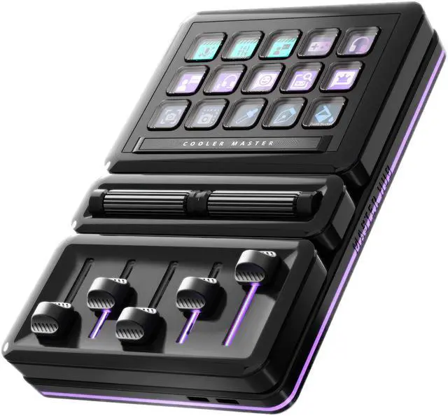 Main image of MasterHUB Creator Kit: Fully Modular Allows You to Customize with Base, 15xKeys IPS Display, 2xRoller, and 5xFader Modules - Empowering Your Workflow by Cooler Master