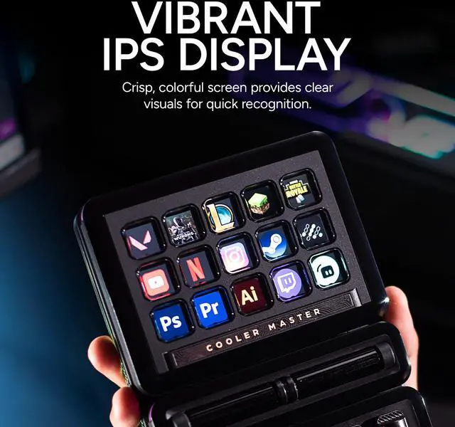 Alt view image 11 of 14 - MasterHUB Creator Kit: Fully Modular Allows You to Customize with Base, 15xKeys IPS Display, 2xRoller, and 5xFader Modules - Empowering Your Workflow by Cooler Master