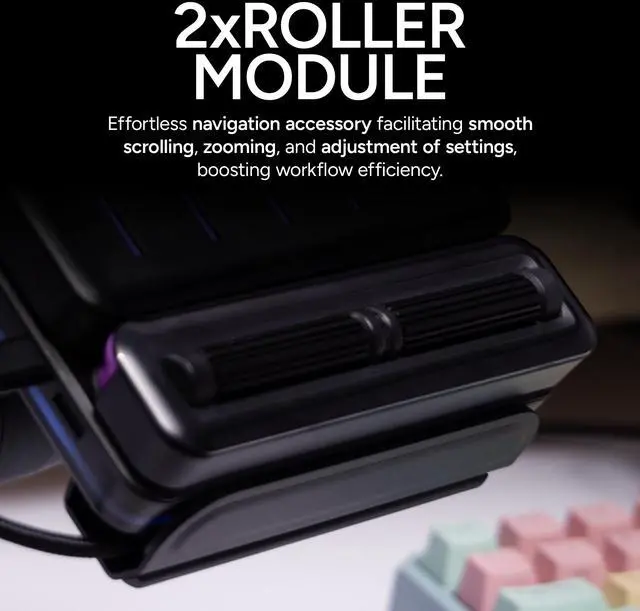 Alt view image 13 of 14 - MasterHUB Creator Kit: Fully Modular Allows You to Customize with Base, 15xKeys IPS Display, 2xRoller, and 5xFader Modules - Empowering Your Workflow by Cooler Master