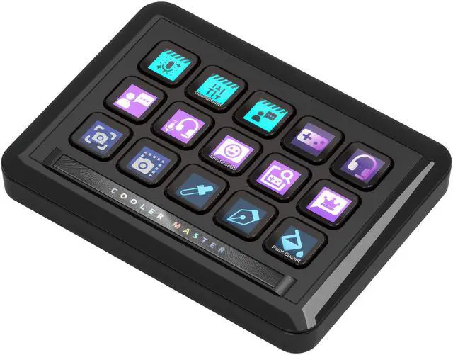 Alt view image 4 of 14 - MasterHUB Creator Kit: Fully Modular Allows You to Customize with Base, 15xKeys IPS Display, 2xRoller, and 5xFader Modules - Empowering Your Workflow by Cooler Master