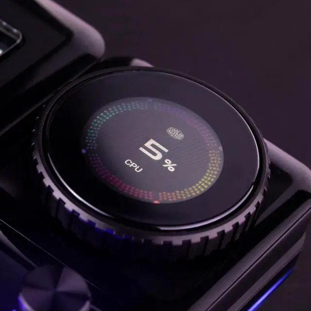 Alt view image 4 of 8 - MasterHUB Encoder Dial w/ IPS Display Module - Scene Switching, Volume Control, Clock, Timer, and Endless Creative Possibilities by Cooler Master
