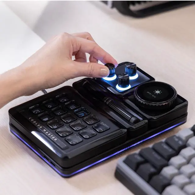 Alt view image 5 of 8 - MasterHUB Encoder Dial w/ IPS Display Module - Scene Switching, Volume Control, Clock, Timer, and Endless Creative Possibilities by Cooler Master