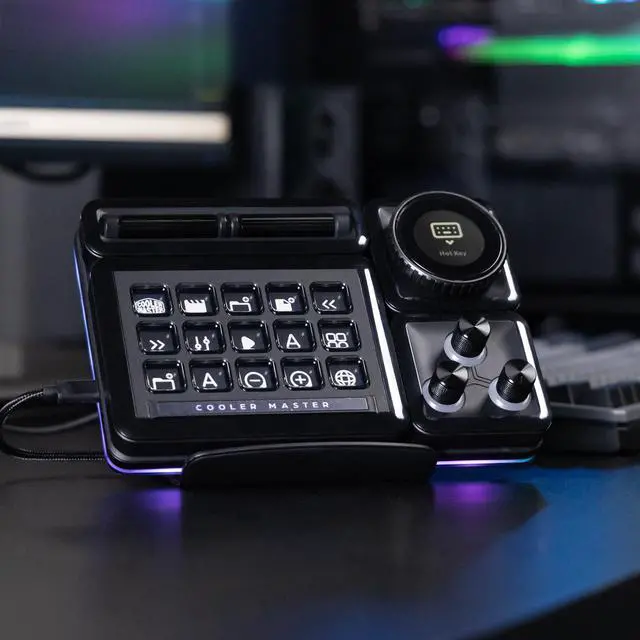 Alt view image 6 of 8 - MasterHUB Encoder Dial w/ IPS Display Module - Scene Switching, Volume Control, Clock, Timer, and Endless Creative Possibilities by Cooler Master