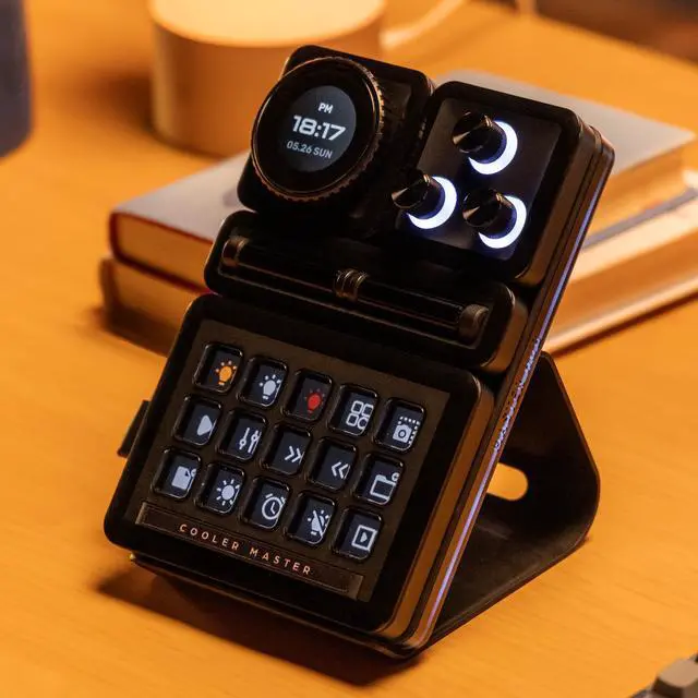 Alt view image 8 of 8 - MasterHUB Encoder Dial w/ IPS Display Module - Scene Switching, Volume Control, Clock, Timer, and Endless Creative Possibilities by Cooler Master
