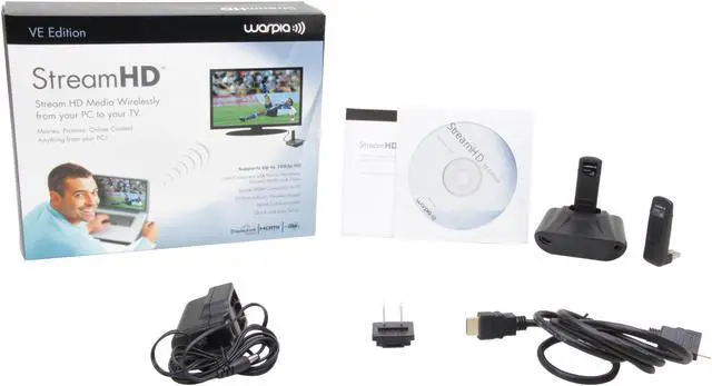 Alt view image 6 of 6 - Warpia SWP110A StreamHD VE Wireless PC to TV Adapter 1080p