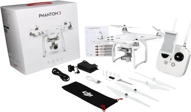 Alt view image 11 of 11 - DJI Phantom 3 Advanced Quadcopter with 1080p Camera and 3-Axis Gimbal White