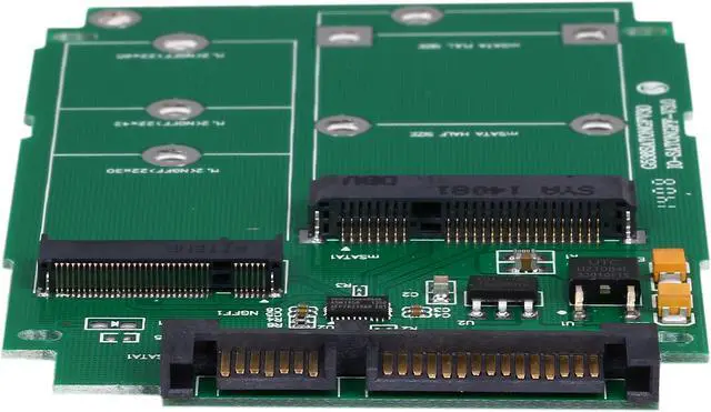 Alt view image 2 of 5 - SYBA M.2 (NGFF) & mSATA SSD to SATA III with Standard & Low Profile Brackets Model SI-ADA50067