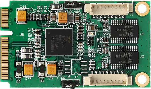 Alt view image 2 of 4 - SYBA 2 Port Serial Mini PCI-e Controller Card (RS-232) Model SI-MPE15046