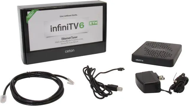 Alt view image 5 of 5 - Ceton InfiniTV 6 ETH – Six-Tuner CableCARD Ethernet Network Tuner for Win7 and Win8 PC 5504-DCT06EX-ETH
