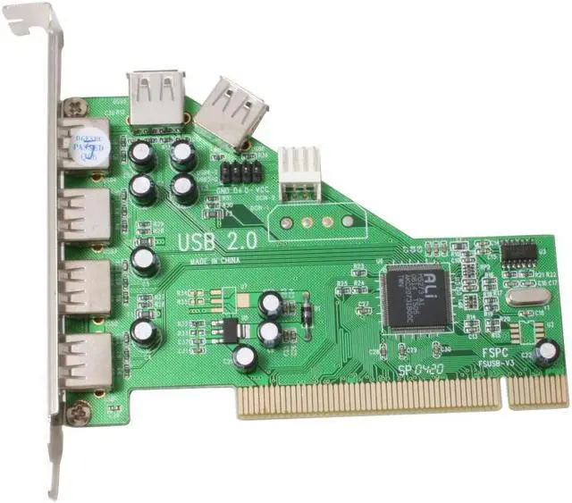 Alt view image 3 of 7 - Fieon Digital Ali 4+2+2 Ports USB 2.0 PCI Card Model HY-1878