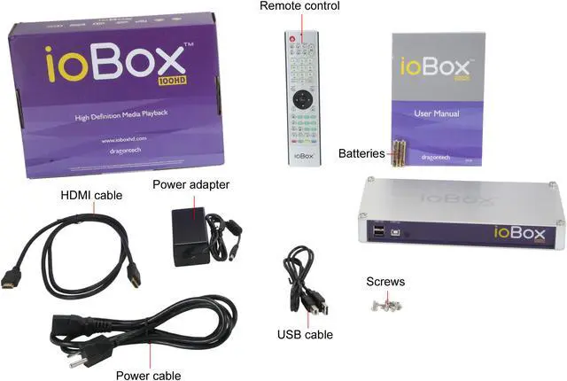 Alt view image 4 of 4 - ioBox HD Media Player with Network 100HD USB 2.0 Interface
