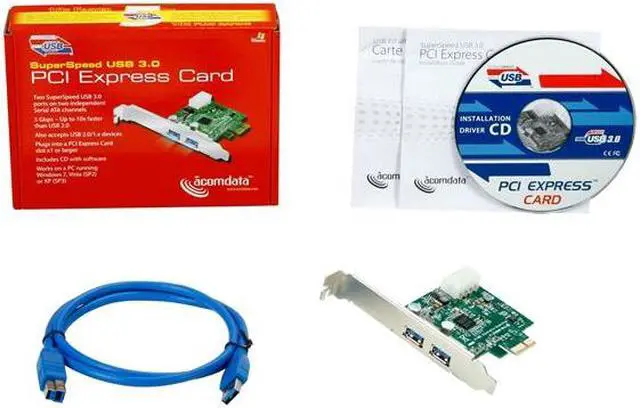 Alt view image 6 of 6 - acomdata 2-Port SuperSpeed USB 3.0 PCI-Express Card Model ADPU3-PCIX