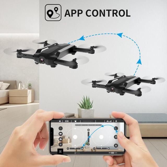 Alt view image 6 of 11 - UDIRC Foldable FPV Video Drone with 720P HD Camera & 2 Batteries Black
