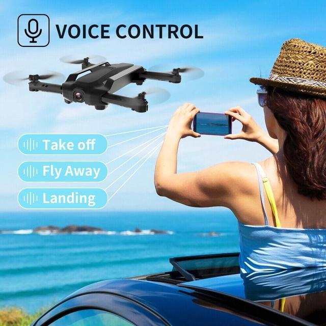Alt view image 7 of 11 - UDIRC Foldable FPV Video Drone with 720P HD Camera & 2 Batteries Black