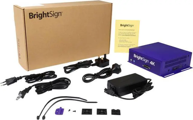 Alt view image 6 of 6 - BrightSign 4K242 Robust 4K Network Interactive Solid-State Full HD 1080p Digital Sign Player