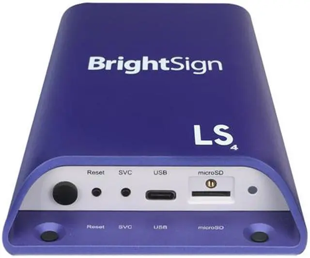 Alt view image 3 of 3 - BrightSign LS424 Standard I/O Digital Signage Media Player, H.265, Full HD, HTML5, USB 2.0 (type C)