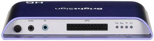 Alt view image 2 of 3 - BrightSign HD224 Standard I/O Digital Signage Media Player, H.265, 4K/Full HD, HTML5, Gigabit Ethernet, GPIO