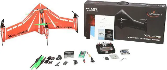 Alt view image 6 of 6 - XCRAFT X PlusOne Platinum Quadcopter Red