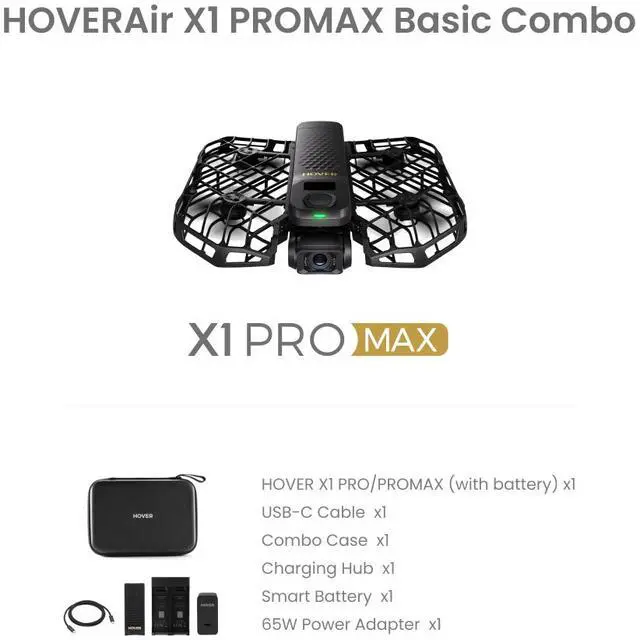 Alt view image 7 of 7 - HOVERAir X1 PROMAX Basic Combo Drones Black