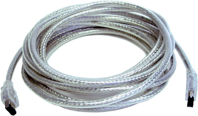 GENERIC 10E3-01115-C 15 ft. Silver 6-pin to 6-pin IEEE 1394 Cable ...