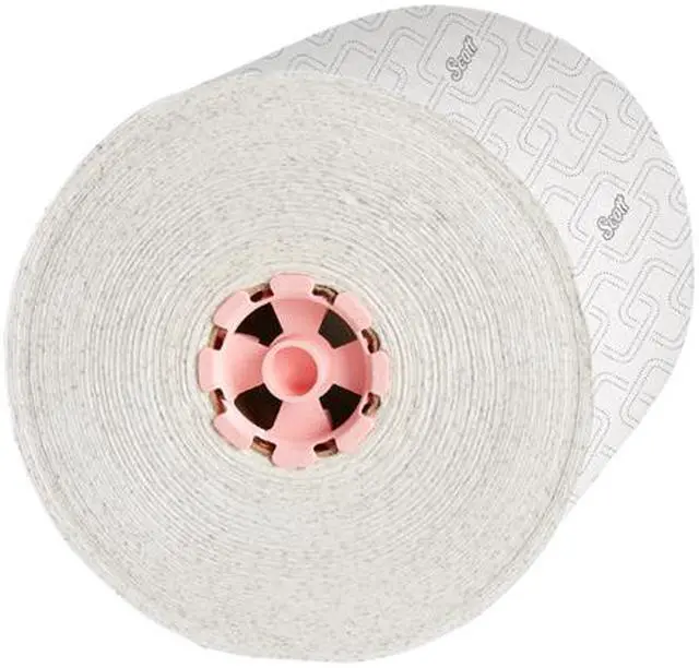 Alt view image 2 of 5 - Scott Control Slimroll Hard Roll Paper Towels (47032) for Slimroll Dispensers (Pink Core), Fast-Drying Absorbency Pockets, White, 6 Rolls / Case, 580' / Roll, 3,480' / Case