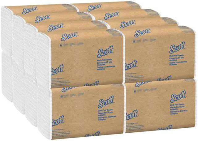 Alt view image 3 of 5 - Scott Essential Multifold Paper Towels (01804) with Fast-Drying Absorbency Pockets, White, 16 Packs / Case, 250 Multifold Towels / Pack