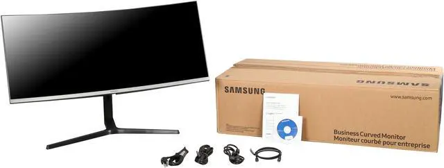 Alt view image 10 of 10 - Samsung 890 Series C34H890WJN Black 34" Curved 3440x1440 WQHD sRGB 4ms 100Hz AMD Freesync Monitor, 300cd/m2, HDMI/DP/USB-C/USB Hub, fully adj stand, VESA Compatible