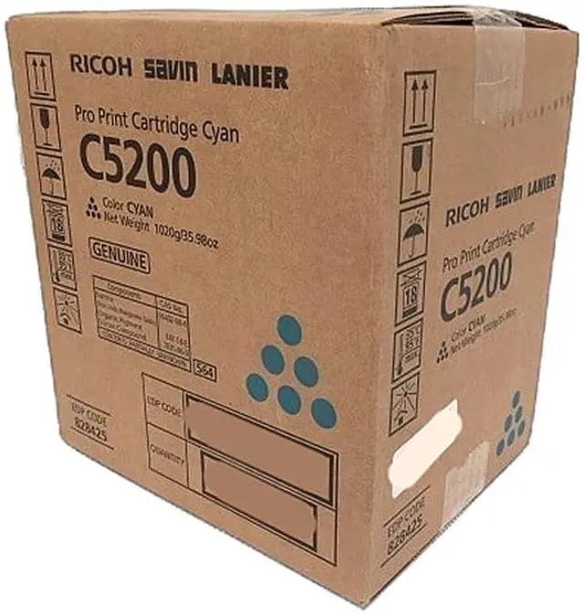 Main image of Cyan Toner Cartridge for Ricoh 828425 Pro C5200S, Pro C5210s, Genuine Ricoh Brand