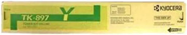Main image of Yellow Toner Cartridge for Kyocera TK-897Y FS-C8520MFP, FS-C8525MFP, TASKalfa 205c, TASKalfa 255c, Genuine Kyocera Brand