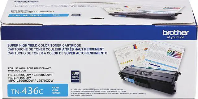 Alt view image 2 of 4 - BROTHER INTERNATIONAL CORPORAT TN436C SUPER HIGH YIELD CYAN TONER