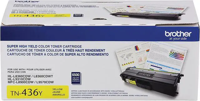 Alt view image 2 of 3 - Brother TN436Y Extra High Yield Toner Cartridge - Yellow