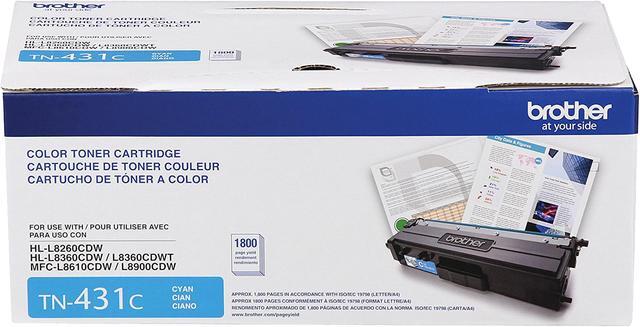 Alt view image 2 of 2 - Brother International - TN431C - Brother TN431C Original Toner Cartridge - Cyan - Laser - Standard Yield - 1800 Pages -