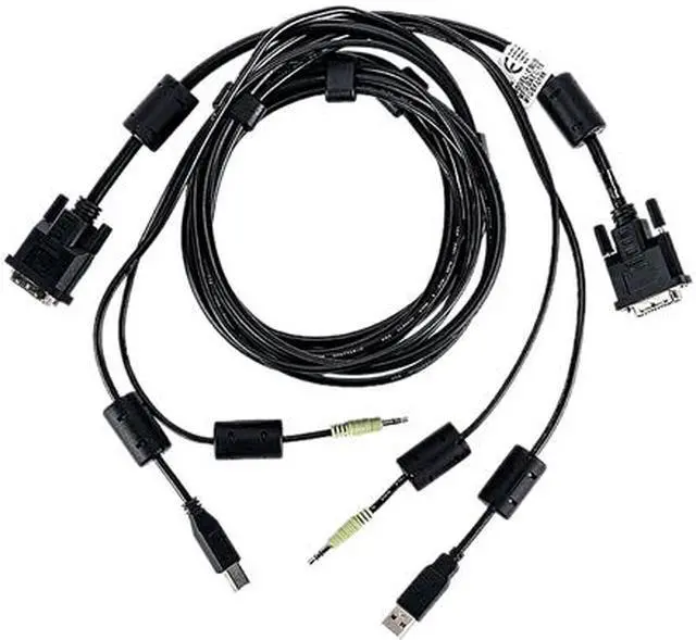 Alt view image 2 of 2 - Vertiv Avocent USB Keyboard and Mouse, DVI-D and Audio Cable, 6 ft. forVertiv Avocent SV and SC Series Switches