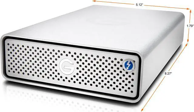 Alt view image 2 of 14 - G-Technology 10TB G-DRIVE with Thunderbolt 3 and USB-C Desktop External Hard Drive, Silver - 0G05378