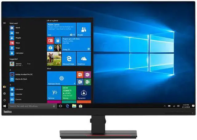 Alt view image 2 of 11 - Lenovo ThinkVision T32p-20 31.5" 4K UHD LCD Monitor in-Plane Switching (IPS) Technology 3840 x 2160 HDMI, Raven Black, 60Hz Refresh Rate - HDMI - DisplayPort