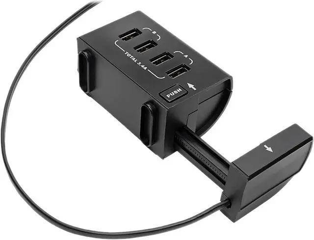 Alt view image 4 of 9 - Tripp Lite Protect It! 6-Outlet Surge Protector, 4 USB Ports, 6.0 Feet Cord, 1080 Joules, Diagnostic LED, Black Housing (TLP66USBR)