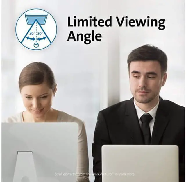 Alt view image 4 of 5 - Kensington Fp236w9 Privacy Screen For 23.6" Widescreen Monitors (16:9)