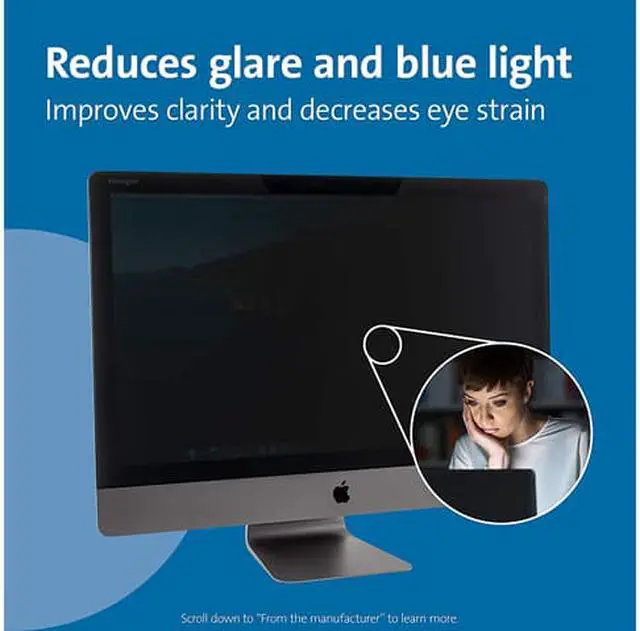 Alt view image 6 of 8 - Kensington iMac Privacy Screen for iMac 27" K50723WW